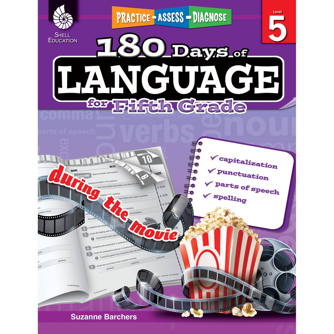 Shell Education 180 Days of Language, 5th Grade